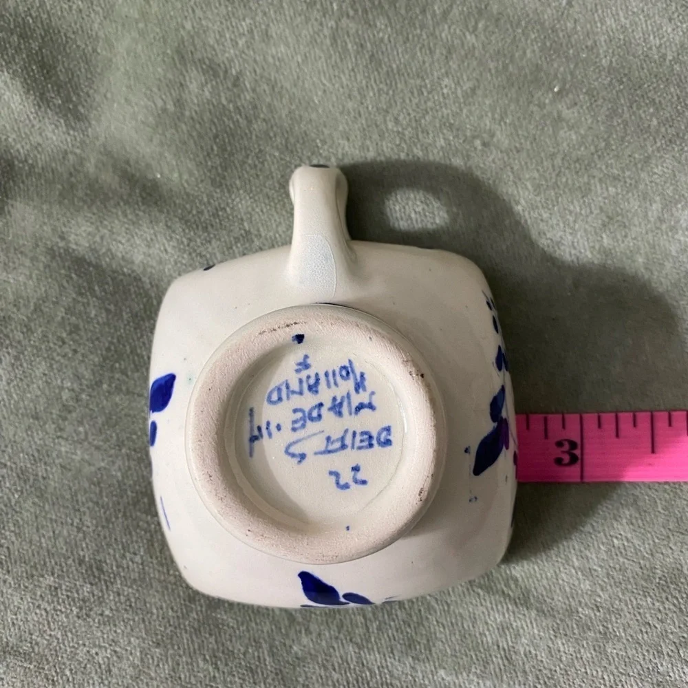 Tea cup 22 Delfts made in Hulland windmill blue white #15